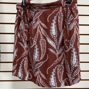 LOFT SKIRT Brown Floral Pattern (Small)